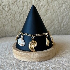 Gold Sea Shore Charm Bracelet
